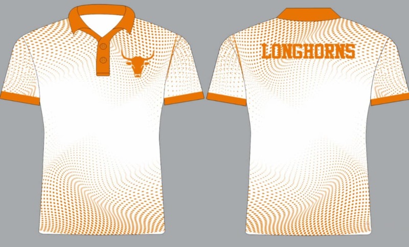 Longhorns Polo 3D White